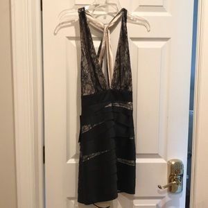 Black lace cocktail dress